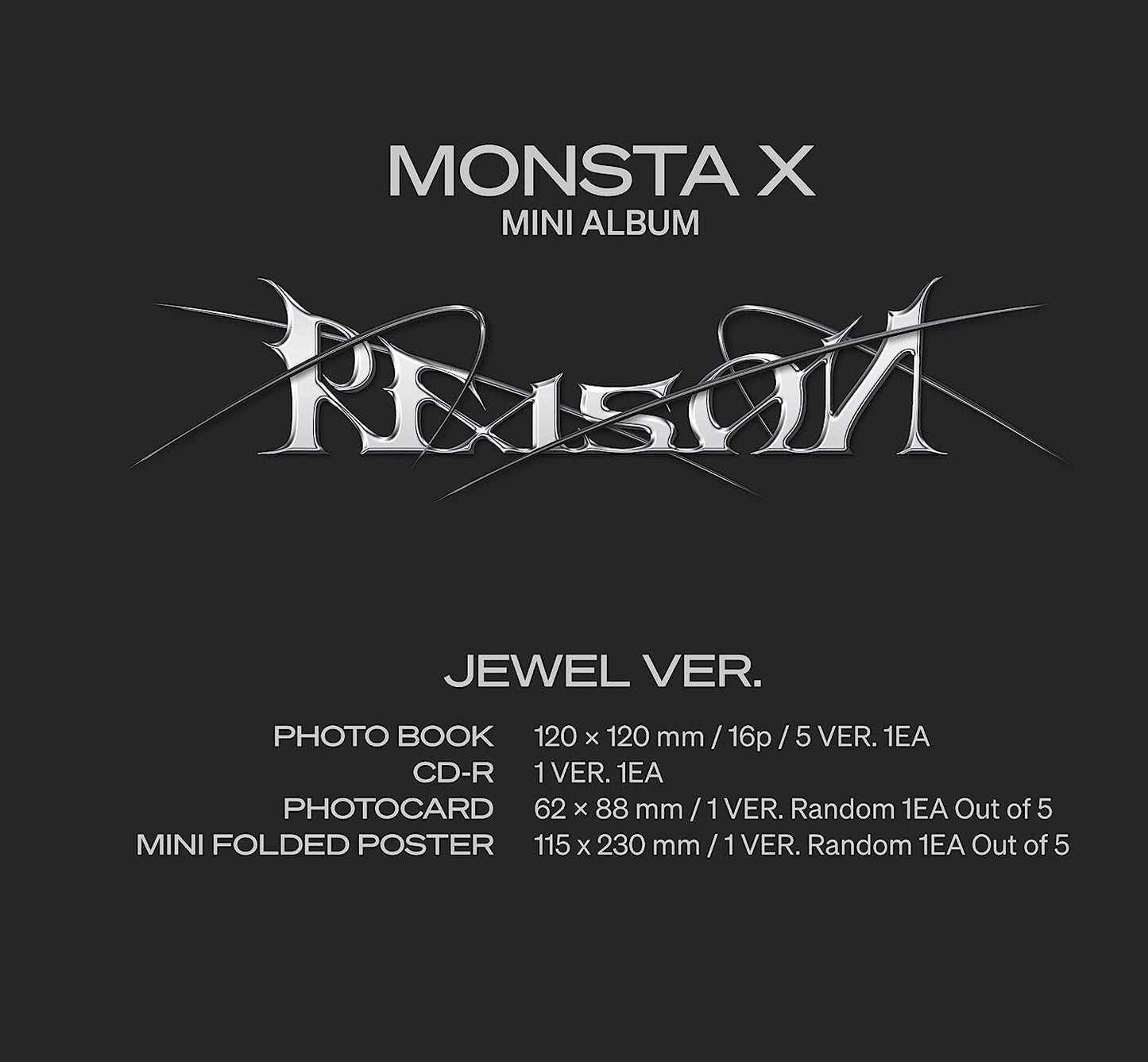 MONSTA X 12th Mini Album REASON Jewel Case Ver. Random